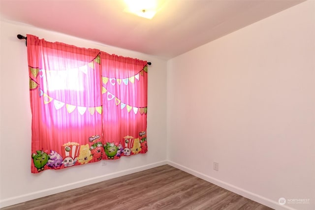 unfurnished room featuring wood-type flooring