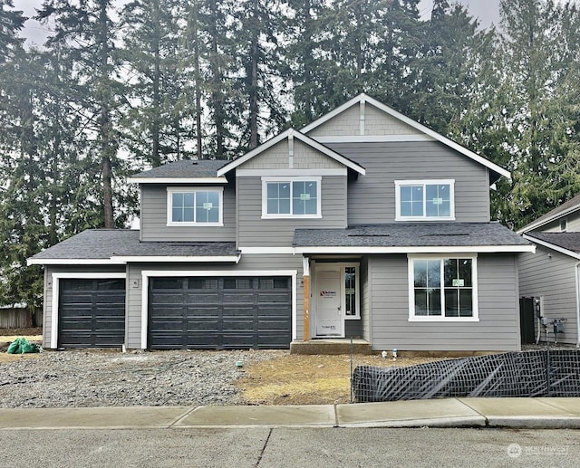 view of front facade with a garage