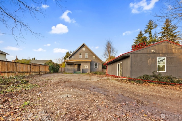 view of rear view of property