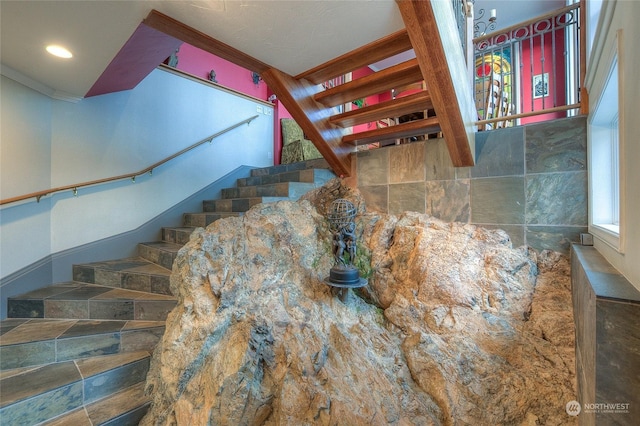 stairs with ornamental molding