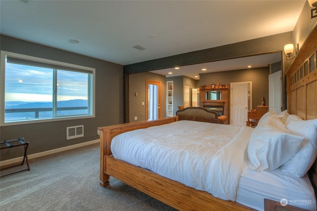 view of carpeted bedroom