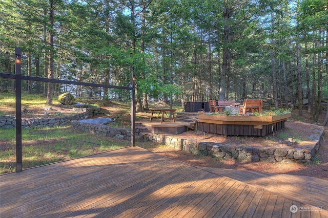 view of wooden terrace