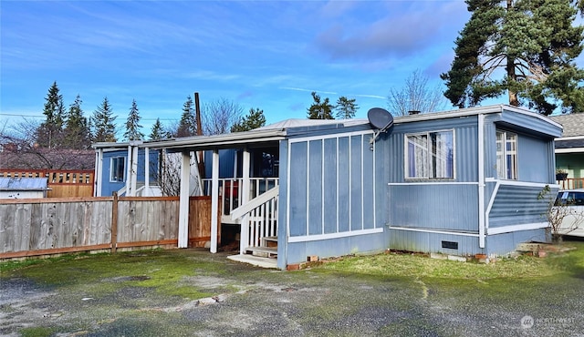 view of rear view of property