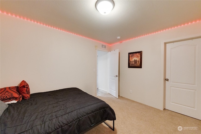 view of carpeted bedroom