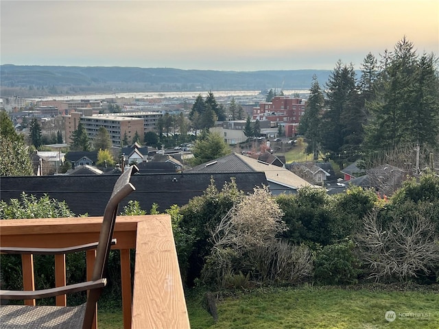 city view with a mountain view