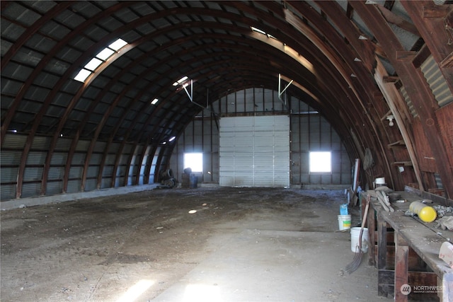 interior space with lofted ceiling