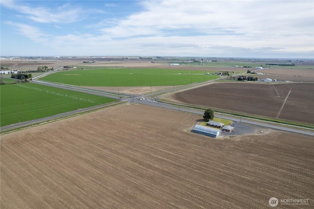 bird's eye view featuring a rural view
