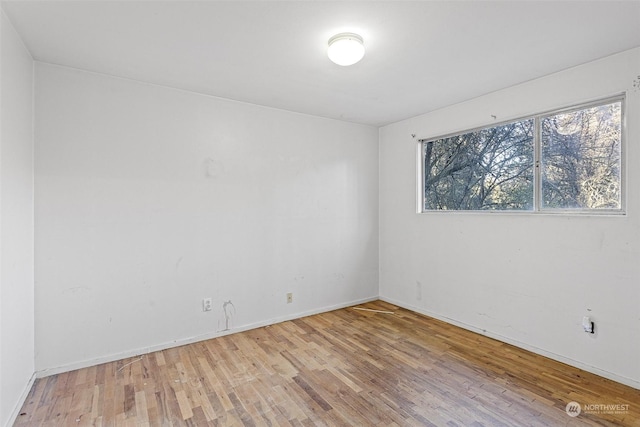 empty room featuring light hardwood / wood-style flooring