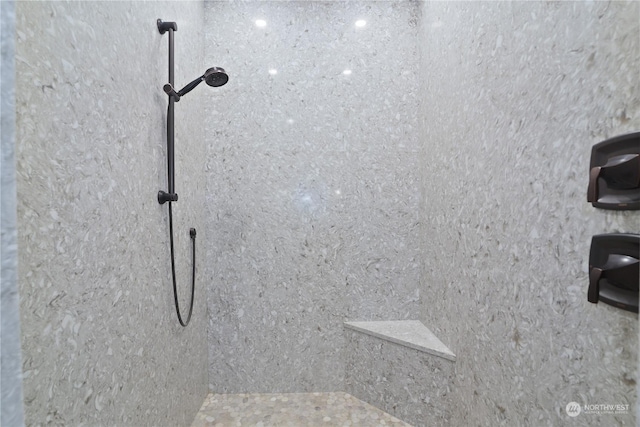 interior details with a shower