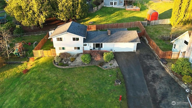 birds eye view of property