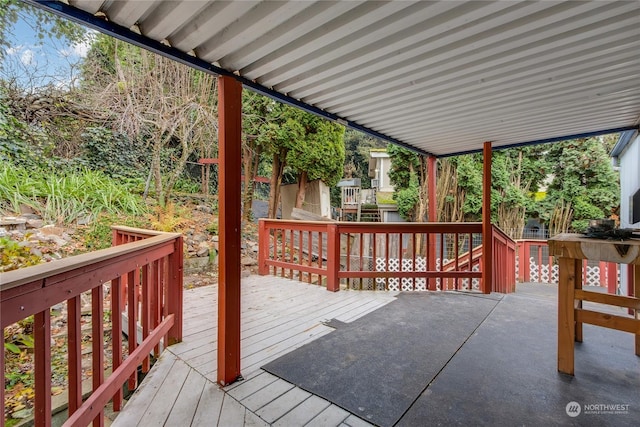 view of wooden terrace