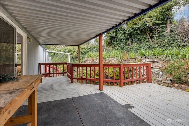 view of wooden terrace