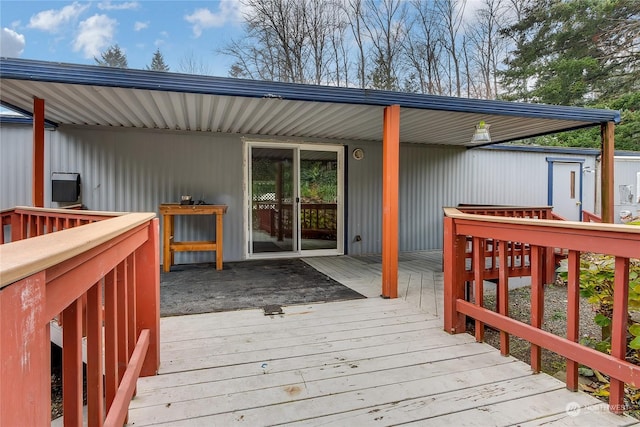 view of wooden deck