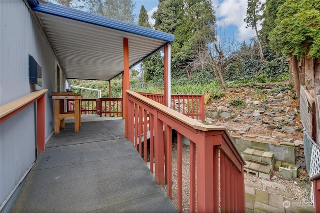 deck featuring a porch