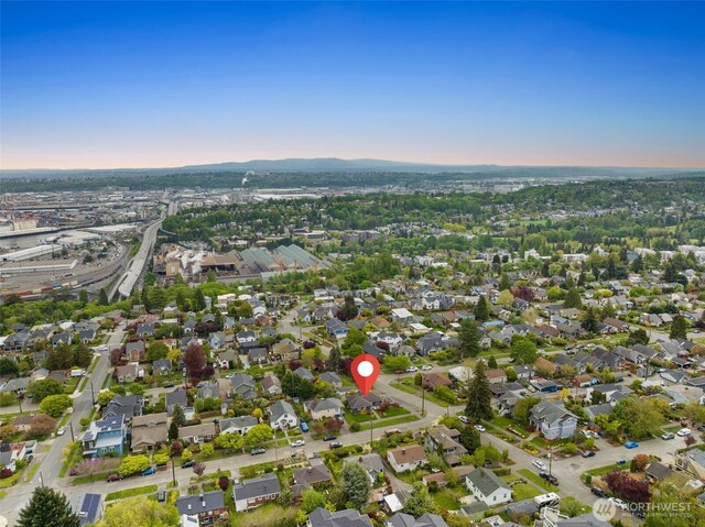 drone / aerial view featuring a residential view