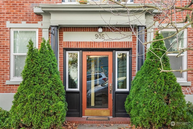 view of doorway to property