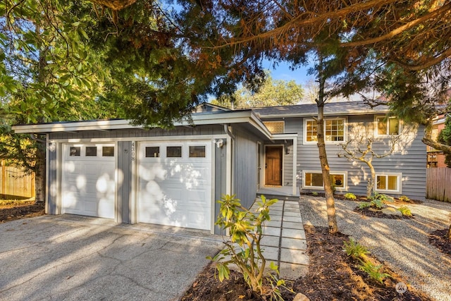 split foyer home with a garage