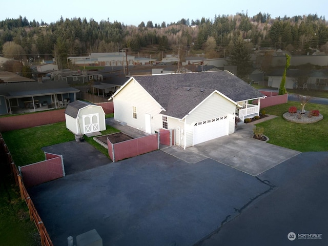 birds eye view of property