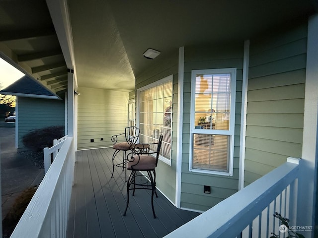 balcony with a porch