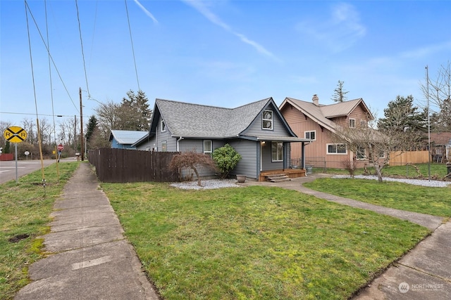 view of front of house with a front yard