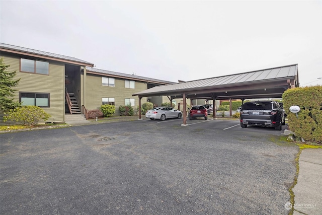 view of parking featuring a carport