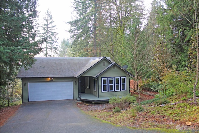 view of front of home featuring a garage