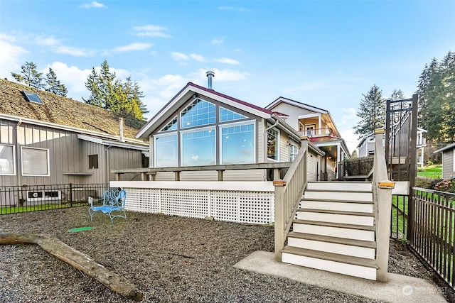 view of rear view of property