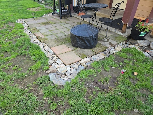 view of yard with a patio