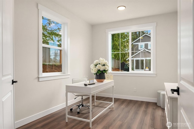 21416 116th Ave SE Unit 5, Kent, WA 98031 - home office with wood finished floors and recessed lighting