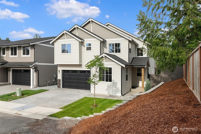 21416 116th Ave SE Unit 5, Kent, WA 98031 - view of front of home with concrete driveway and an attached garage