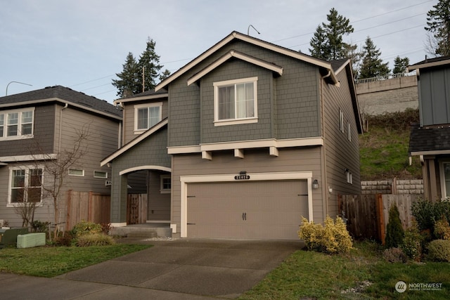 view of front of house featuring a garage