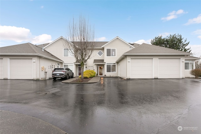 view of property featuring a garage