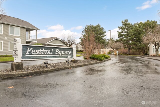 view of community sign