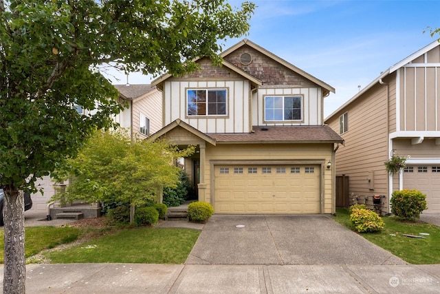 craftsman-style house featuring a garage