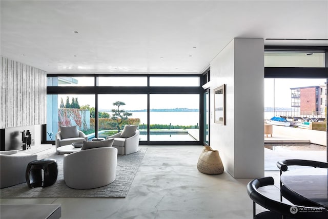 5505 Lake Washington Blvd NE Unit 1-D, Kirkland, WA 98033 - lobby with expansive windows and a water view