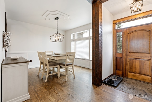 dining room featuring dark hardwood / wood-style floors