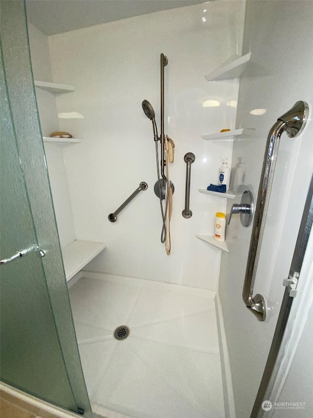 bathroom with walk in shower