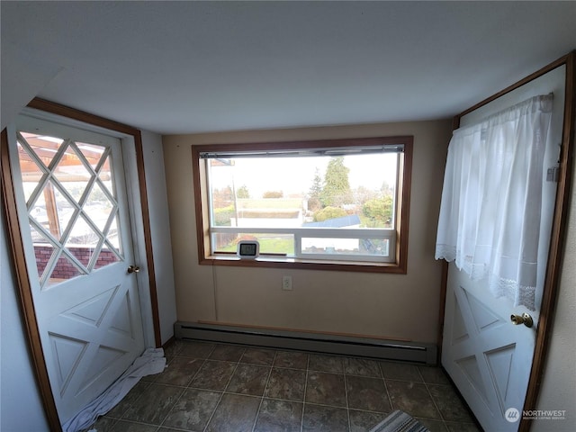 entryway featuring a baseboard radiator