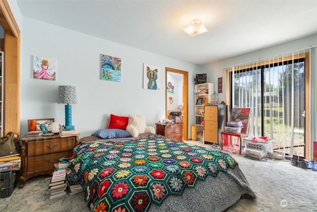 bedroom featuring carpet flooring