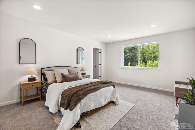 view of carpeted bedroom