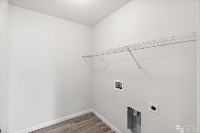 15507 65th Avenue Ct E, Puyallup, WA 98375 - laundry room featuring hookup for a washing machine, hookup for an electric dryer, and wood finished floors