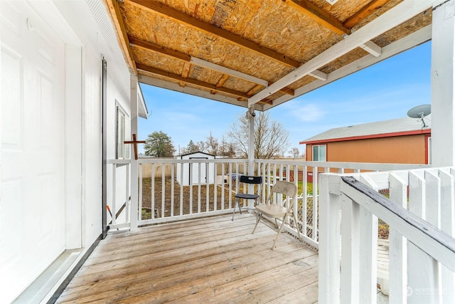 view of wooden deck