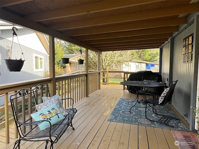 view of wooden deck