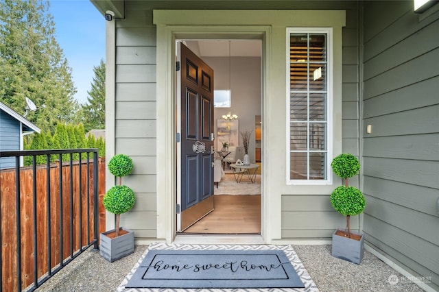 view of entrance to property