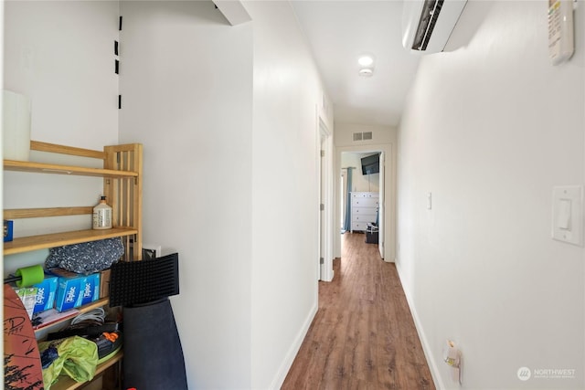 hall featuring hardwood / wood-style flooring