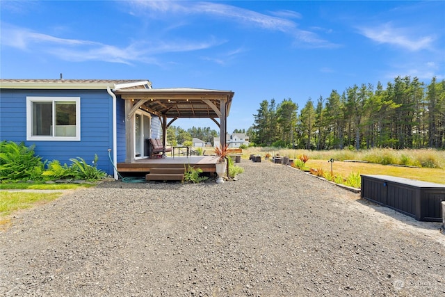 exterior space with a wooden deck