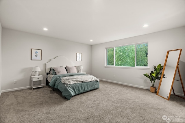 view of carpeted bedroom