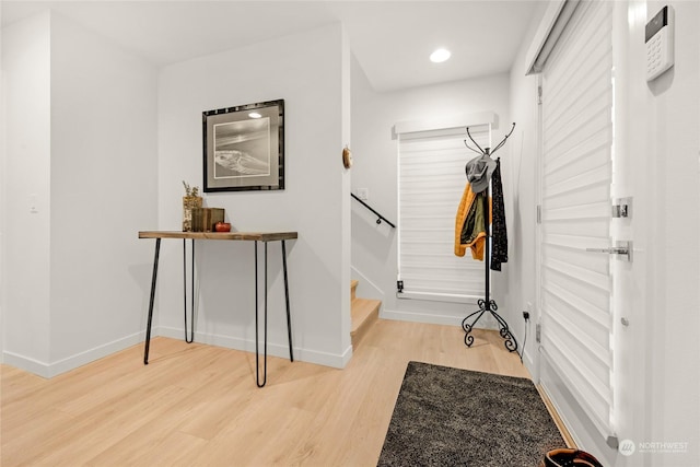 interior space featuring wood-type flooring