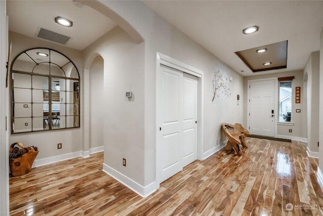 interior space with light wood-type flooring