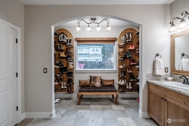 bathroom featuring vanity